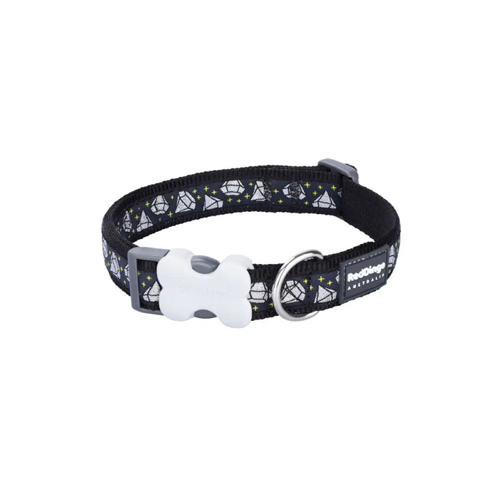 Dog collar Red Dingo STYLE DIAMOND 15 mm x 24-36 cm Black - Домашни Животни<<<Дом Градина<<<BigBuy&&&Пътуване и