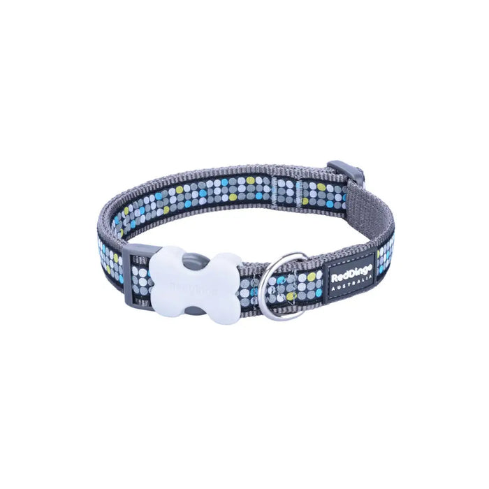 Dog collar Red Dingo STYLE MODERN ON COOL GREY 15 mm x 24-36 cm - Домашни Животни<<<Дом Градина<<<BigBuy&&&Пътуване и