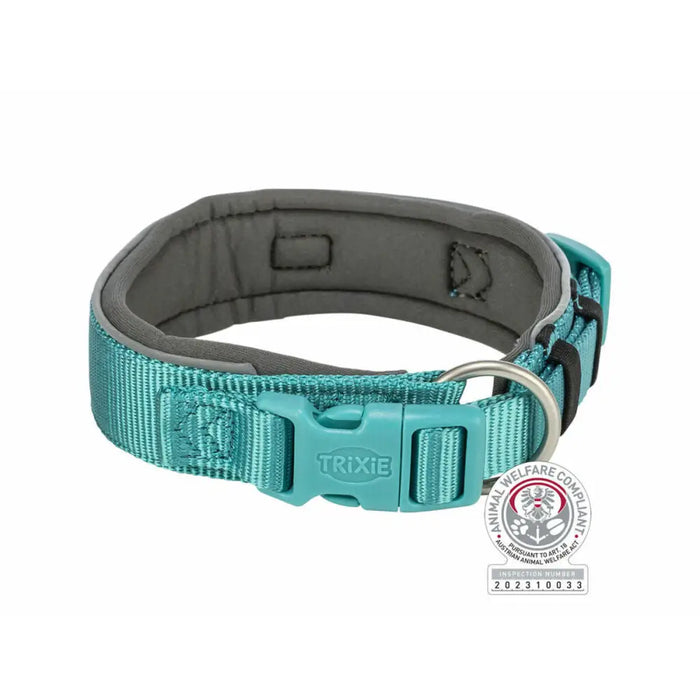 Dog collar Trixie Premium Graphite Light Blue S/M 33-42 cm - Домашни Животни<<<Дом Градина<<<BigBuy&&&Пътуване и
