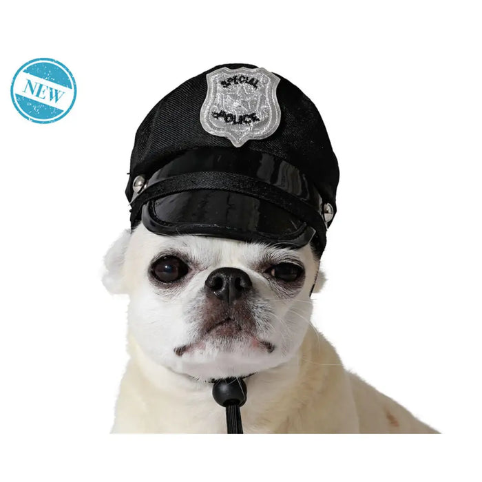 Dog Costume Black Hat Police Officer - Домашни Животни<<<Дом Градина<<<BigBuy&&&Играчки<<<Домашни Животни<<<Дом