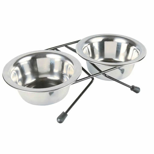 Dog Feeder Trixie Eat on Feet Stainless steel 200 ml Double 2 x 200 ml 11 cm - Домашни Животни<<<Дом
