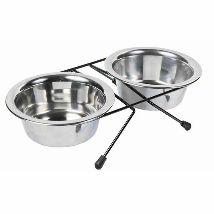 Dog Feeder Trixie Eat on Feet Stainless steel 200 ml Double 2 x 200 ml 11 cm - Домашни Животни<<<Дом