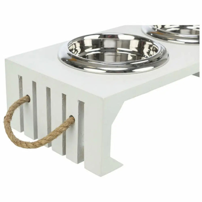 Dog Feeder Trixie White - Домашни Животни<<<Дом Градина<<<BigBuy&&&Купички за храна и вода<<<Домашни Животни<<<Дом
