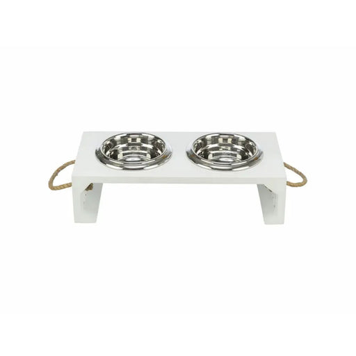 Dog Feeder Trixie White - Домашни Животни<<<Дом Градина<<<BigBuy&&&Купички за храна и вода<<<Домашни Животни<<<Дом