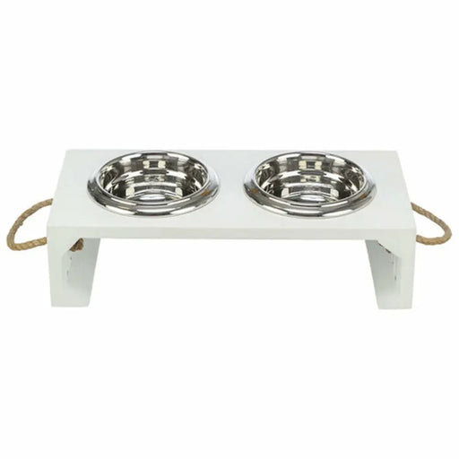 Dog Feeder Trixie White - Домашни Животни<<<Дом Градина<<<BigBuy&&&Купички за храна и вода<<<Домашни Животни<<<Дом