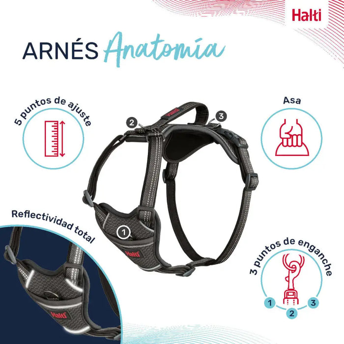 Dog Harness Company of Animals Grey M 35-55 cm - Домашни Животни<<<Дом Градина<<<BigBuy&&&Пътуване и разходки<<<Домашни