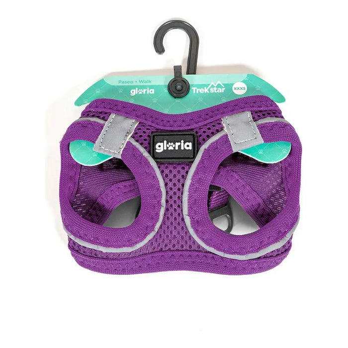 Dog Harness Gloria Air Mesh Trek Star Adjustable Purple Size XXXS (18-20 cm) - Домашни Животни<<<Дом
