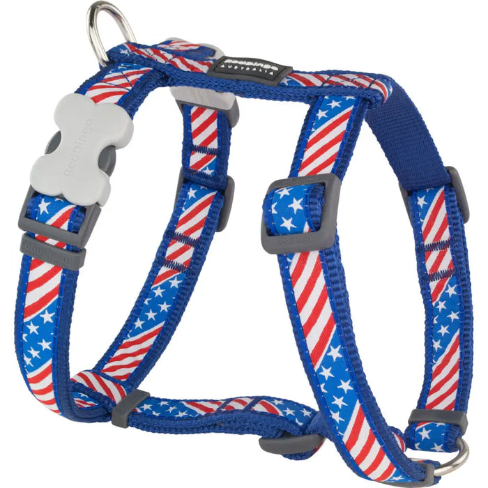 Dog Harness Red Dingo STYLE US FLAG 36-54 cm 30-48 cm - Домашни Животни<<<Дом Градина<<<BigBuy&&&Пътуване и