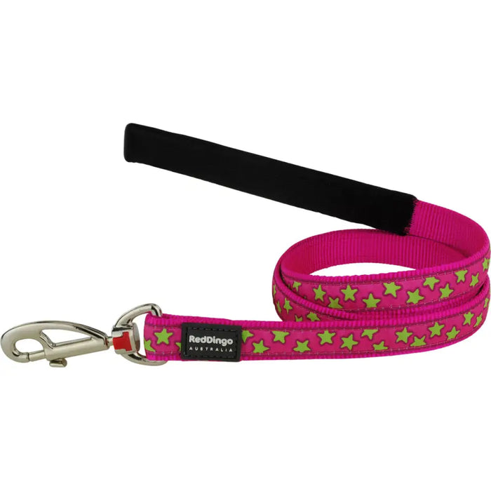 Dog Lead Red Dingo STYLE STARS LIME ON HOT PINK 2 x 120 cm - Домашни Животни<<<Дом Градина<<<BigBuy&&&Пътуване и