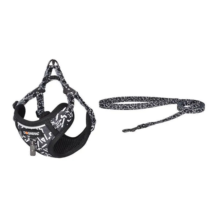 Dogness cat leash 1,5m + harness walking set (black and white) - Walking and transportation<<<Pets<<<InnproXML