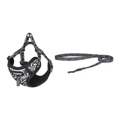 Dogness cat leash 1,5m + harness walking set (black and white) - Walking and transportation<<<Pets<<<InnproXML