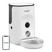 Dogness F15 WiFi 4L smart food dispenser with camera with stainless steel bowl (white) - Bowls<<<Food