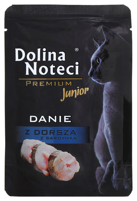 Dolina Noteci Premium Cod and sardine dish - wet food for kittens - 85g