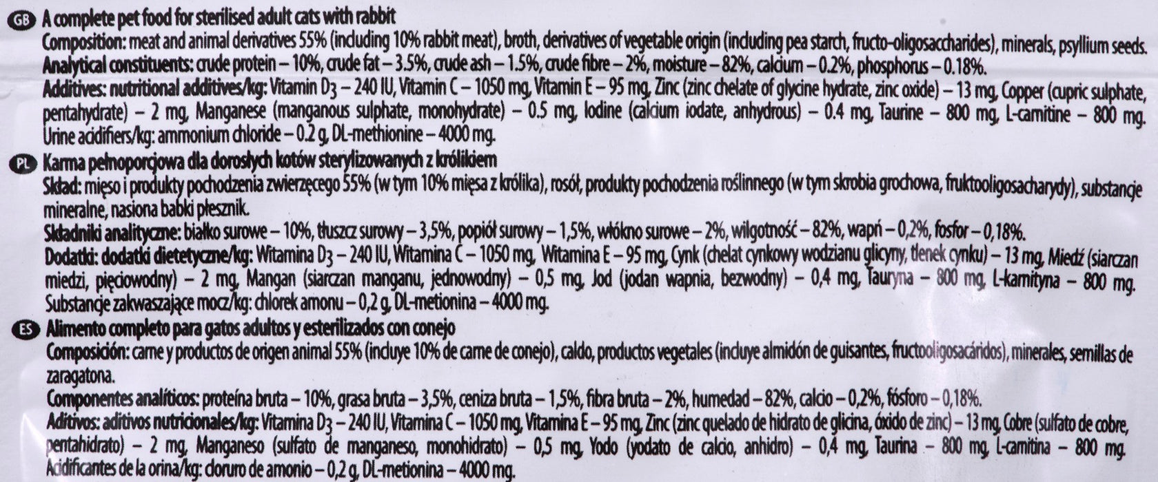 DOLINA NOTECI Piper Animals Sterilised  Rabbit - wet cat food - 100 g