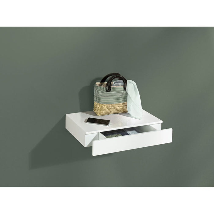 SHELF WITH DRAWER DOLLE CASSETTO 45X25X8 CM. WHITE