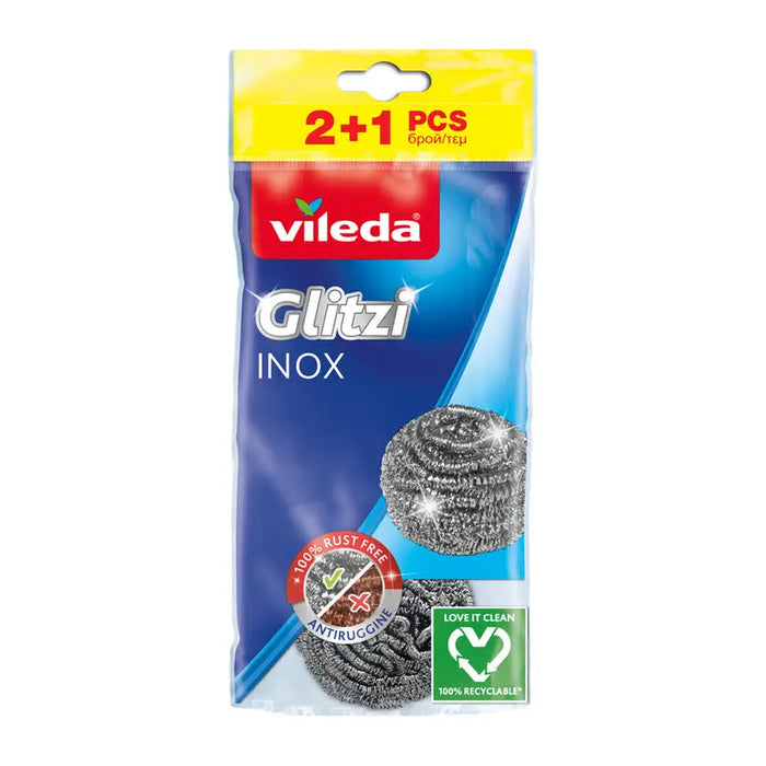 DOMESTIC WIRE INOX 2 + 1 BR VILEDA - Продукти за почистване<<<Домашни потреби<<<Кухня<<<Praktiker&&&Други продукти за