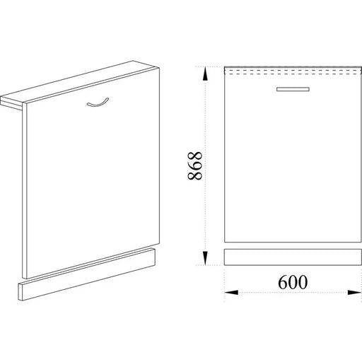 DOOR FOR BUILT-IN DISHWASHER IRIM 60X1.8X76.5 CM - Модулни кухни<<<Кухненски мебели<<<Кухня<<<Praktiker
