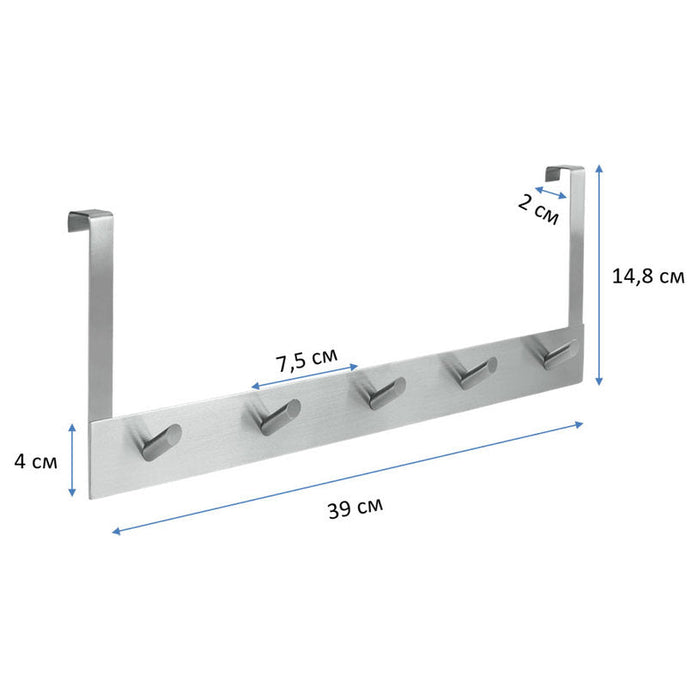 DOOR HANGER 5 HOOKS METALTEX - Продукти за съхранение и организация на дрехи<<<Домашни потреби<<<Кухня<<<Praktiker