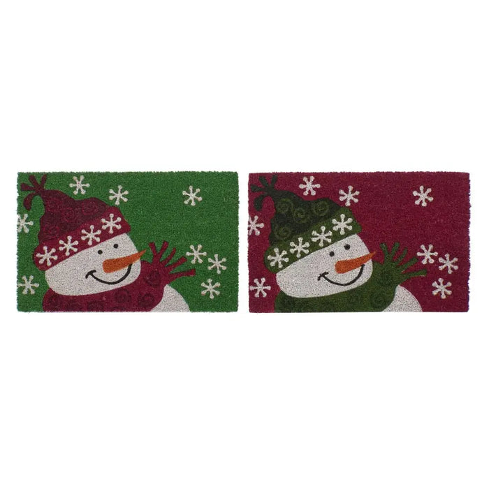 Doormat DKD Home Decor Christmas PVC Coconut Fibre (60 x 40 x 1,5 cm) (2 Units) - Декорация и Осветление<<<Дом