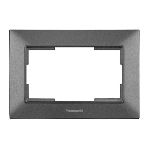 DOUBLE CONTACT FRAME DARK GRAY PANASONIC Arkedia Slim - Ключове и контакти<<<Електроматериали<<<Praktiker&&&Ключове и