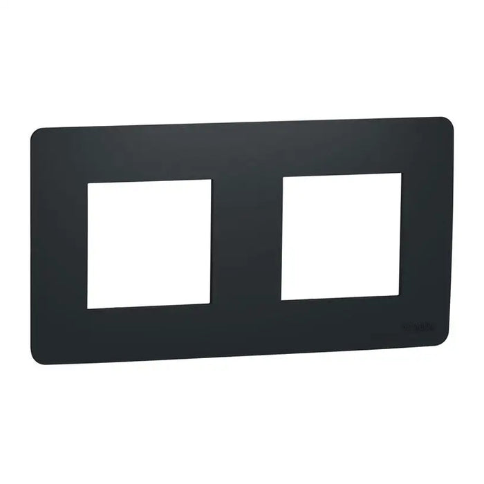 DOUBLE FRAME ANTHRACITE SCHNEIDER UNICA (NU200454) - Ключове и контакти<<<Електроматериали<<<Строителни