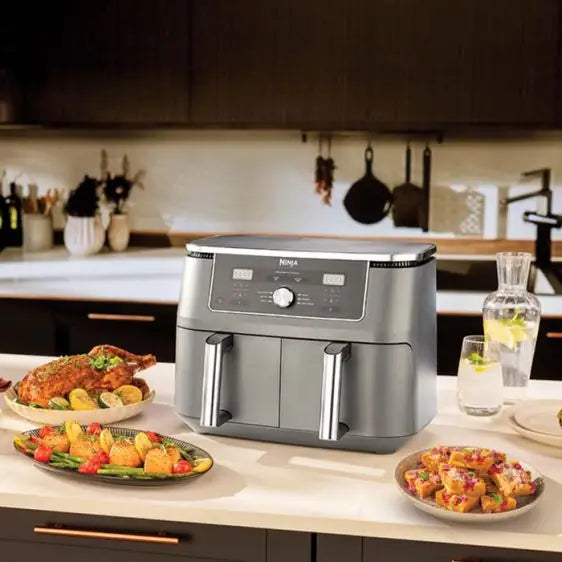 Double zone fryer with hot air NINJA Airfryer Foodi Pro Dual Zone DZ400EU 9.5 l 2470 W - Здравословно хранене<<<Малки
