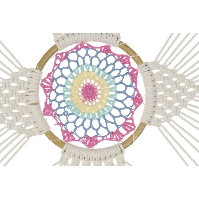 Dream Catcher DKD Home Decor White Multicolour Natural Feathers Boho 52 x 1 x 145 cm (1 Unit) - Декорация и
