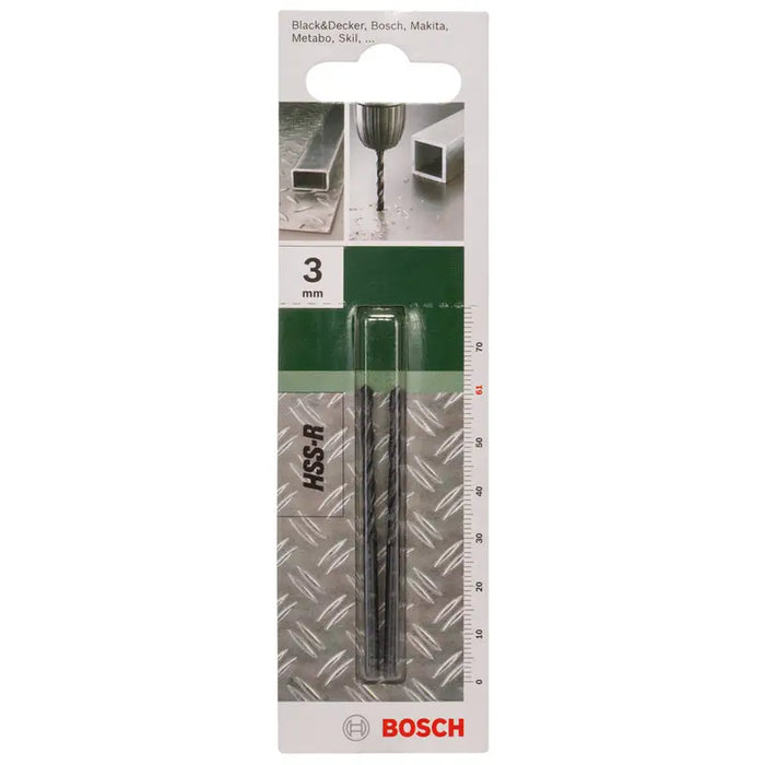 DRILLS FOR METAL 2 PCS. BOSCH HSS-R 3X33X61 - Свредла<<<Консумативи за електроинструменти<<<Инструменти и