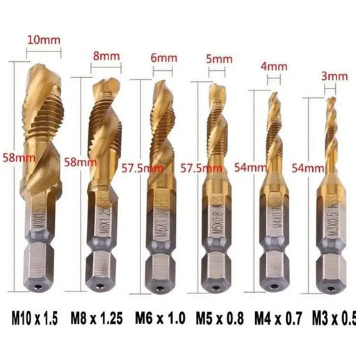 DRILLS FOR THREADING NEXTOOL DRAX-60 6 PCS - Фрезери<<<Консумативи за електроинструменти<<<Инструменти и