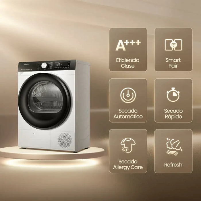 Dryer Hisense DH3S902BW3 9 kg - Почистване Прахосмукачки И Гладене<<<Дом Градина<<<BigBuy&&&Сушилни ютии и