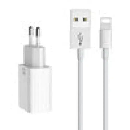 Dual USB charger Mcdodo CH-6720 (EU) Lightning 1m Travel set (white) - mains chargers<<<Chargers<<<GSM