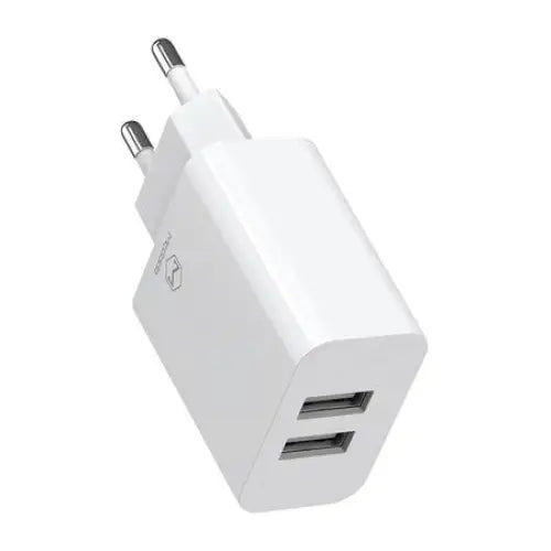 Dual USB charger Mcdodo CH-6720 (EU) Lightning 1m Travel set (white) - mains chargers<<<Chargers<<<GSM