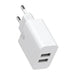 Dual USB charger Mcdodo CH-6720 (EU) Lightning 1m Travel set (white) - mains chargers<<<Chargers<<<GSM