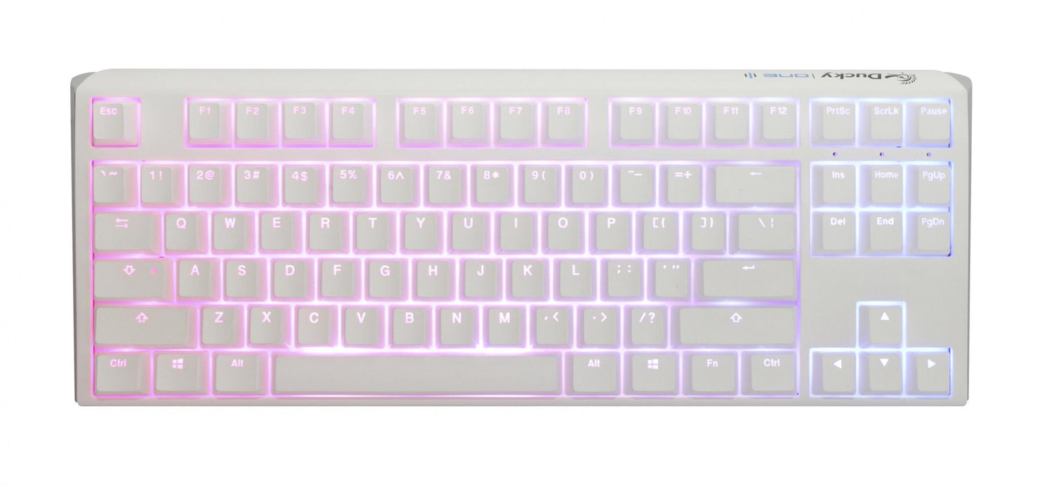 Gaming Mechanical Keyboard Ducky One 3 Pure White TKL Hotswap Cherry MX Brown, RGB, PBT Keycaps