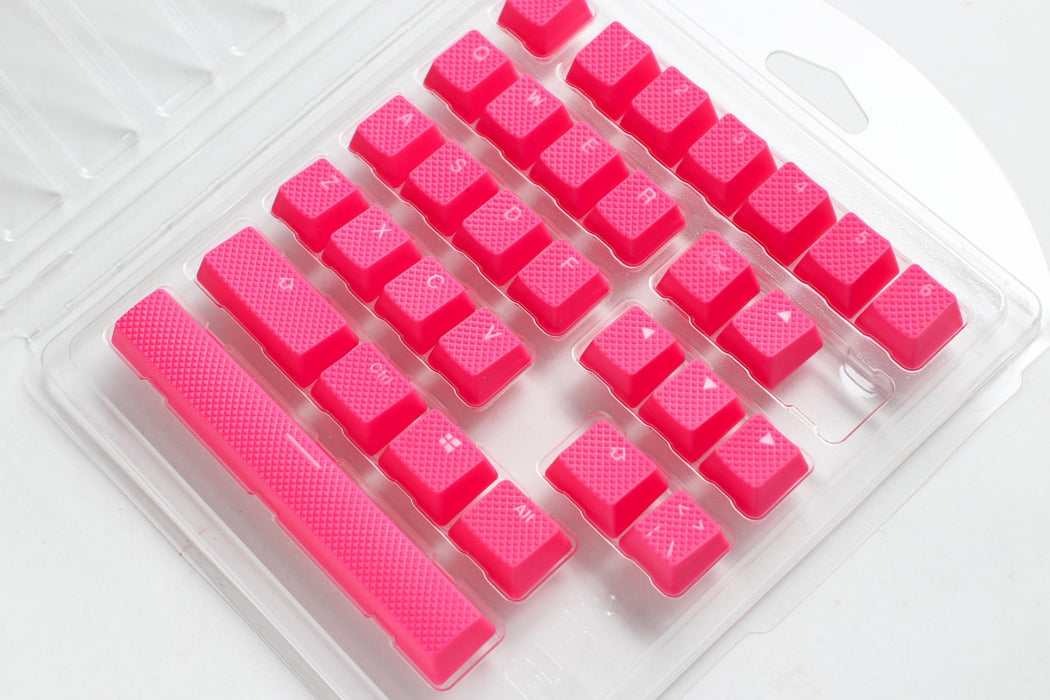 Ducky Pink 31-Keycap Set Rubber Backlit Double-Shot US Layout Mechanical Keyboard Caps