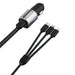 Dudao 3in1 USB car charger 3,4 A built-in cable Lightning / USB Type C / micro USB black (R5ProN black) - Cell phone