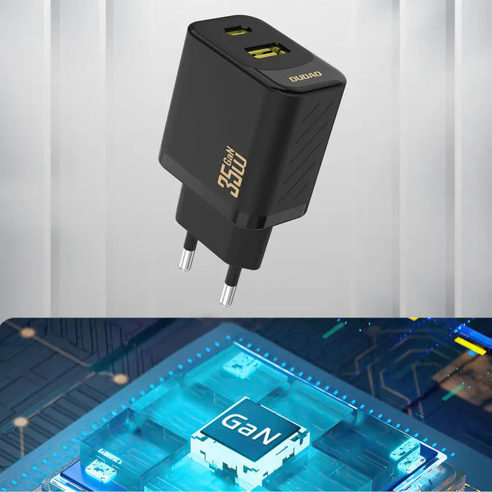 Dudao A27 MaxC 35W GaN Wall Charger + USB-C Cable - Black - Cell phone USB charger<<<HurtelXML