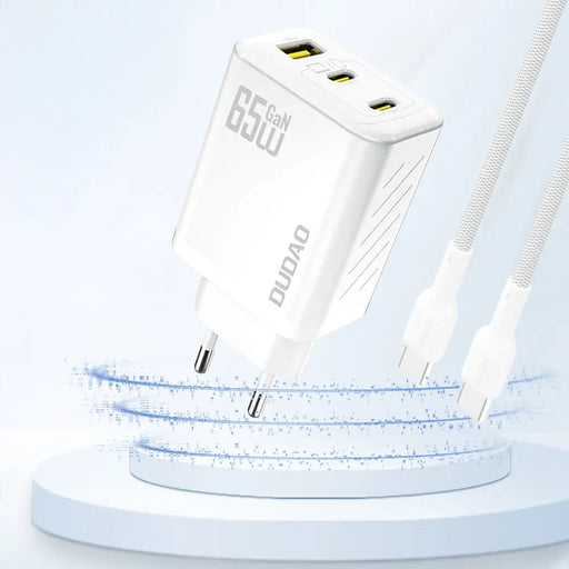 Dudao A29 65W GaN Wall Charger 2 x USB-C + 1 x USB-A - White - Cell phone USB charger<<<HurtelXML