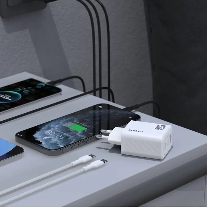 Dudao A29C 65W GaN Wall Charger + USB-C Cable - White - Cell phone USB charger<<<HurtelXML