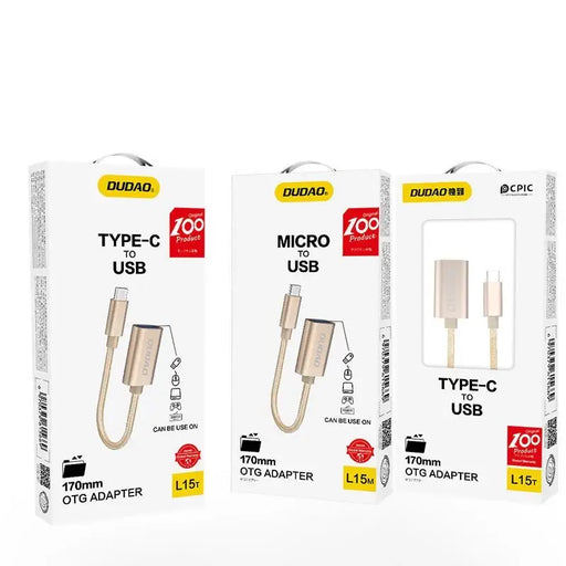 Dudao adapter adapter OTG cable from USB 2.0 to micro USB gray (L15M) - USB adapters<<<HurtelXML