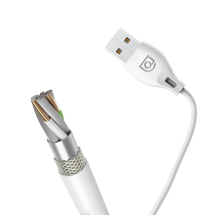 Dudao cable micro USB cable 2.4A 1m white (L4M 1m white) - Cell phone cables<<<HurtelXML