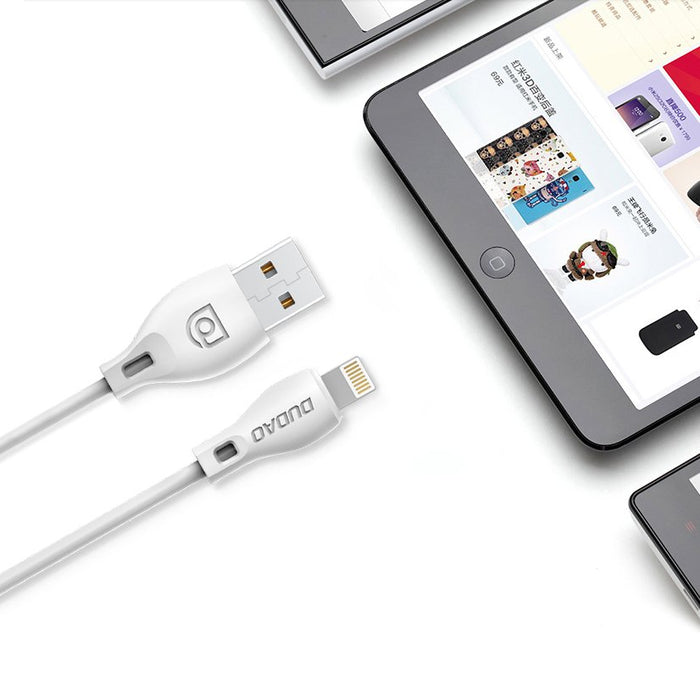 Dudao cable USB / Lightning 2.1A cable 2m white (L4L 2m white) - Cell phone cables<<<HurtelXML