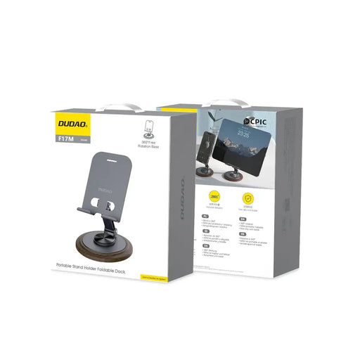 Dudao F17M 360° metal phone stand - gray - Cell phone holders<<<HurtelXML