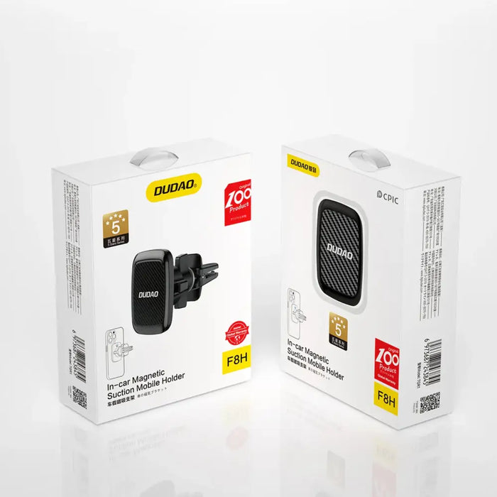 Dudao F8H magnetic car phone holder black (F8H) - Cell phone holders<<<HurtelXML