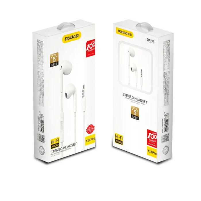 Dudao in-ear headphones with 3.5mm minijack connector white (X14PRO) - Headphones and speakers<<<HurtelXML