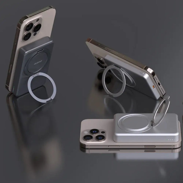 Dudao K28 10000mAh PD 22.5W MagSafe Powerbank with Metal Case and Ring Stand - Gray - Powerbanks<<<HurtelXML