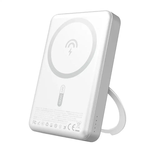 Dudao K28 10000mAh PD 22.5W MagSafe Powerbank with Metal Case and Ring Stand - Silver - Powerbanks<<<HurtelXML