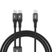 Dudao L3F 2in1 Cable 100W 1.2m 2 x USB-C - Black - Cell phone cables<<<HurtelXML