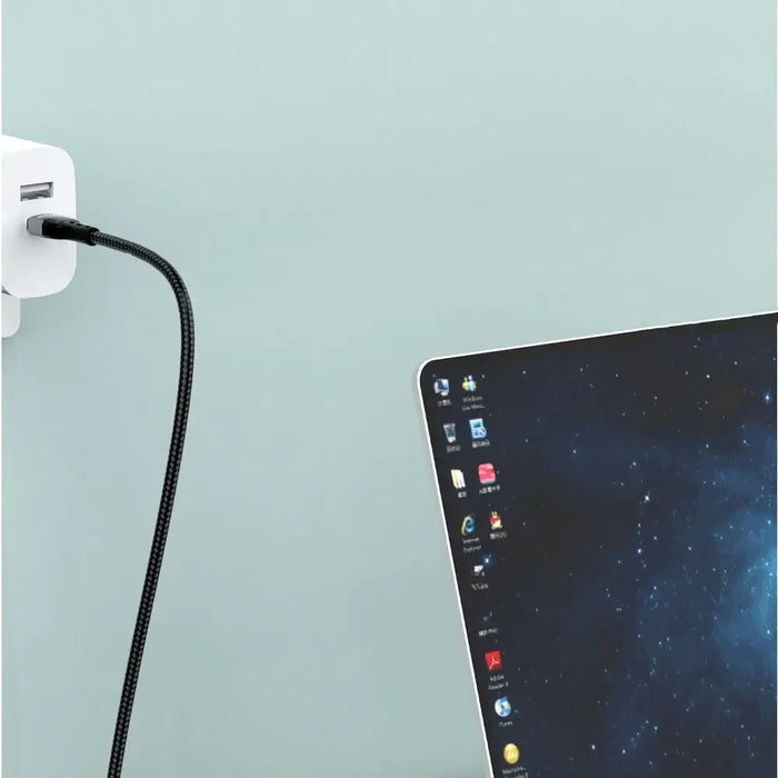 Dudao L7Max USB Cable - USB Type C Fast Charging PD 66W 1m with Display - Black - Cell phone cables<<<HurtelXML
