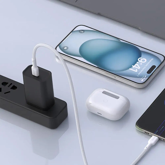 Dudao L9X 30W USB-C - Lightning Cable 2m - White - Cell phone cables<<<HurtelXML